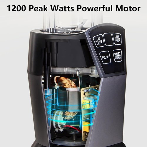 Liebe&Lecker Smoothie Blender - 1200W Smart Technology Blender for Frozen Fruit | 28oz To-Go Cup & 50oz Jar