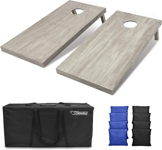 GoSports 4 ft x 2 ft Regulation Size Wooden Cornhole Boards Set - Includes Carrying Case and Bean Bags (Choose Your Colors) Over 100 Color Combinations
