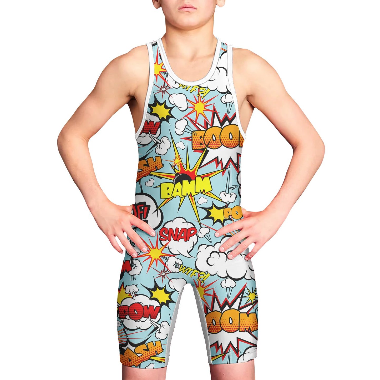 DEHAHA Youth Custom Wrestling Singlet Gear Sublimated Bodywear Vest Tank Top for Training