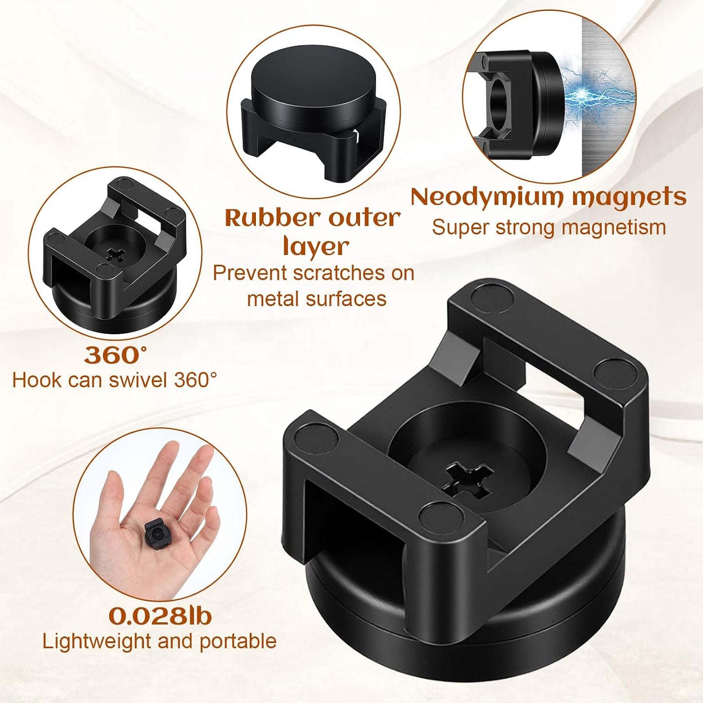 20 Pack Magnetic Zip Tie Mount Heavy Duty Magnetic Cable Zip Tie Base, Tie Mounts, Magnetism Wire Clamps, Magnet Zip