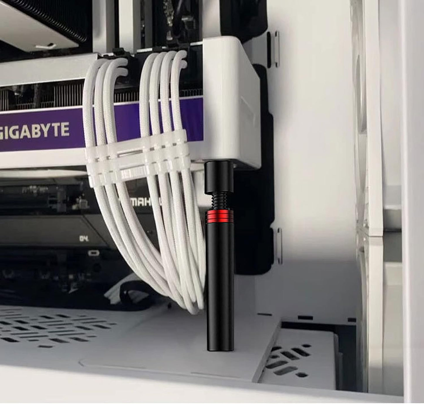 49mm-80mm Graphics Cards GPU Brace Support Adjustable Height Video Cards Sag Holder Bracket Stand with Magnetic Black