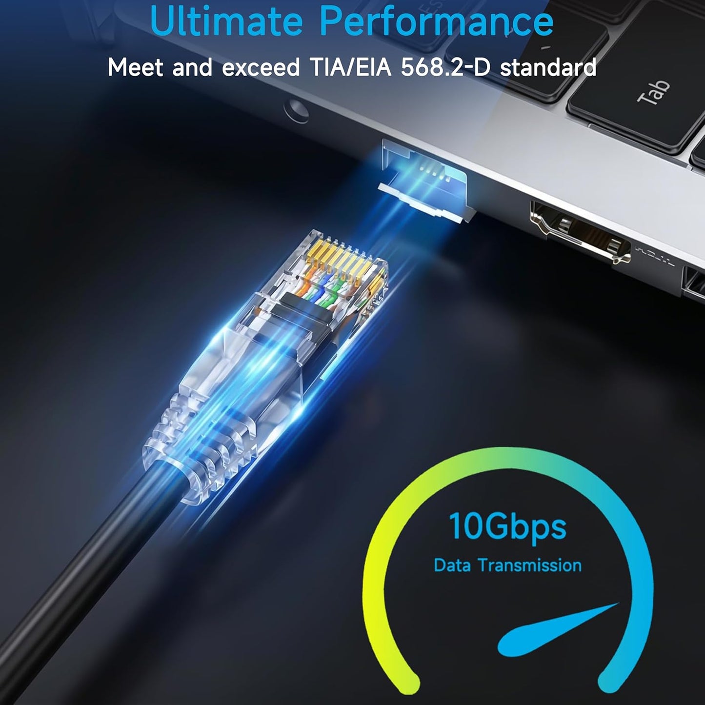 Lysymixs Cat6 6 (10 Pack), Cat6 6 10G, Ethernet Patch Cable ft Patch Cable for Data Centers, Cat Patch Cable Network