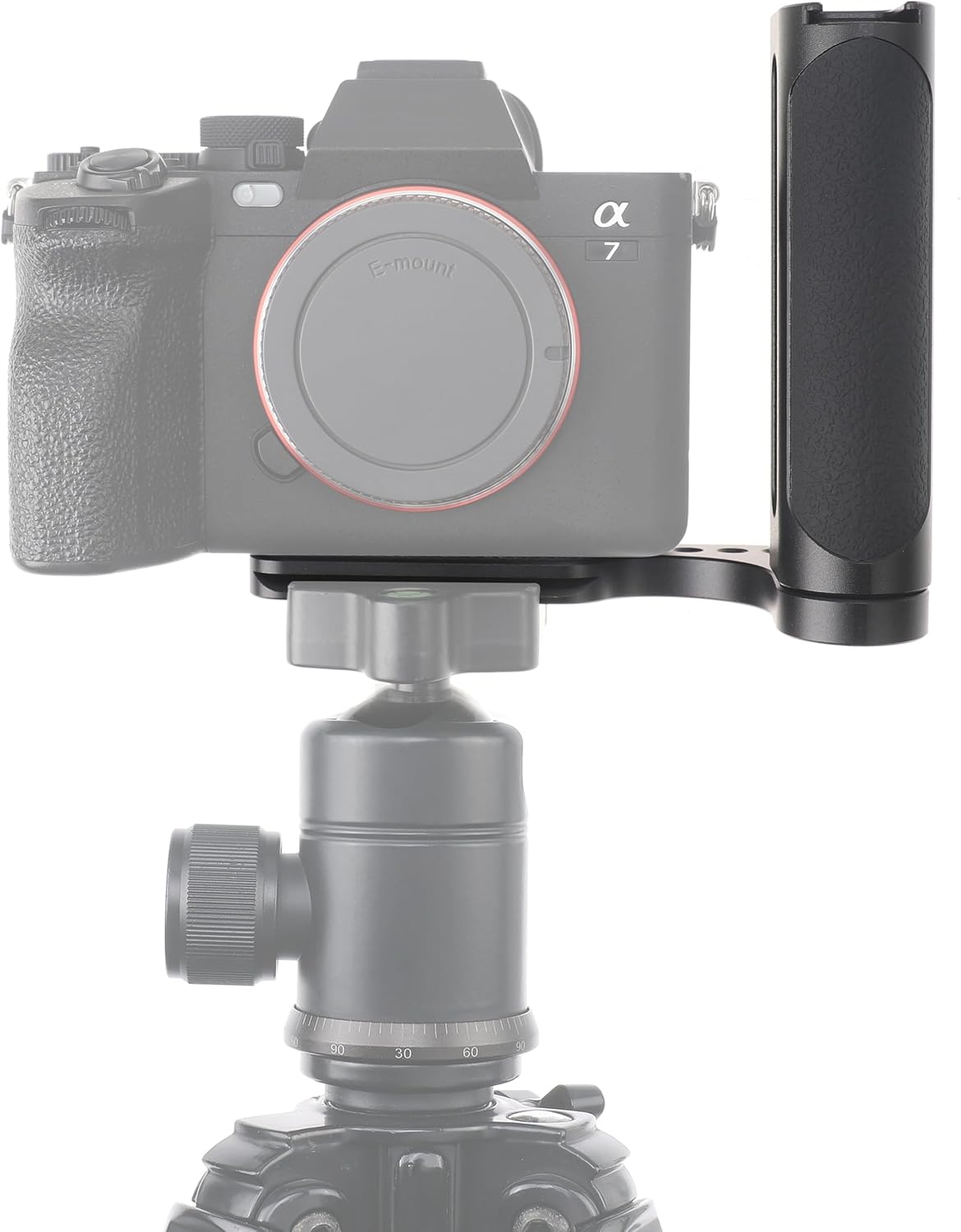 JLWIN 2nd 1/4"-20 Universal Camera L-Type Bracket Holder with Side Handle Grip, Quick Release Grip for DSLR/Mirrorless