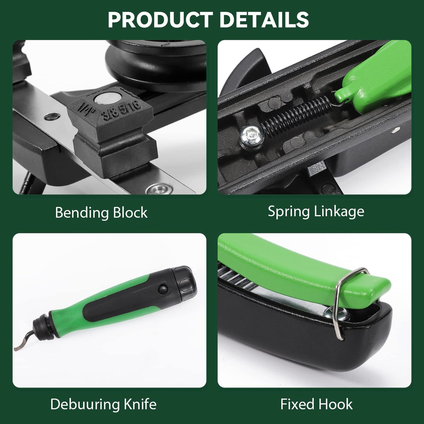 Antstone Tubing Bender Kit with Reverse Bend & 1/4” 3/8” 1/2” O.D. Tubing Bender 3 in 1 Tube Bender
