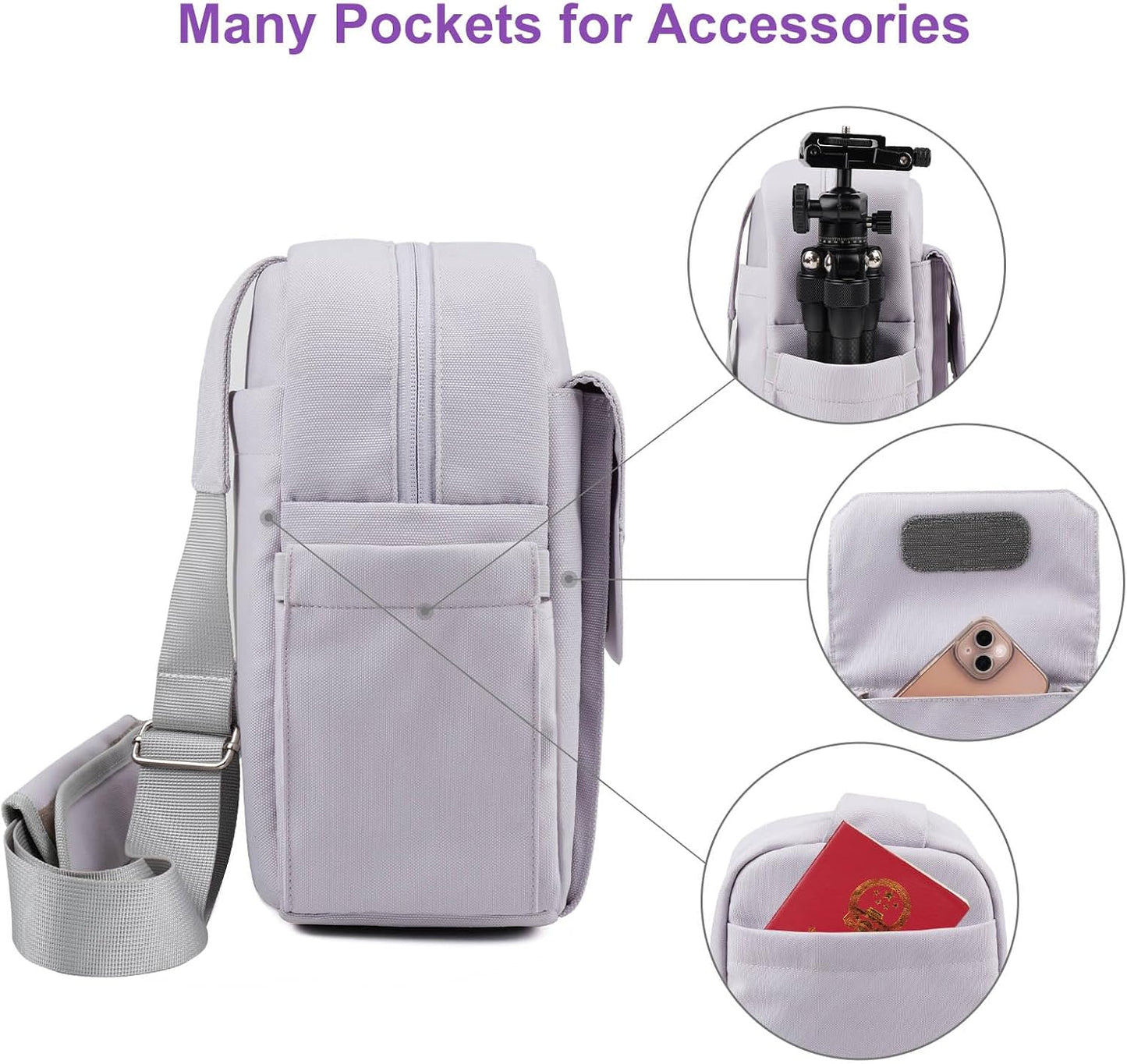 Backpack TULLIO Camera Bag Crossboy Camera Sling Chest Bag Waterproof for DSLR SLR Mirrorless Camera Waterproof