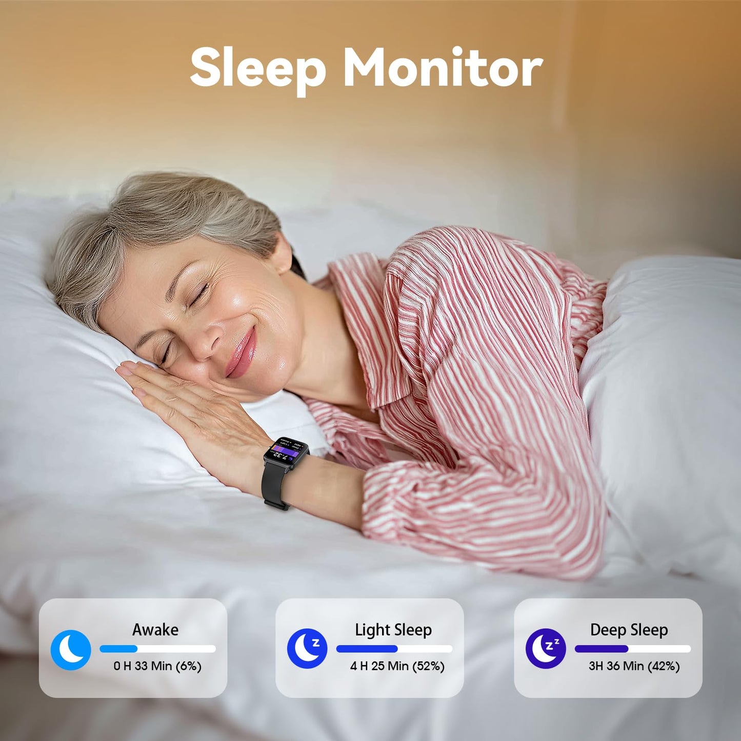Pedometer Watch Senior Friendly No App/Phone Required, Waterproof Fitness Tracker Watch with Step Counter Calories/Sleep Tracker for Walking Running for Men Women