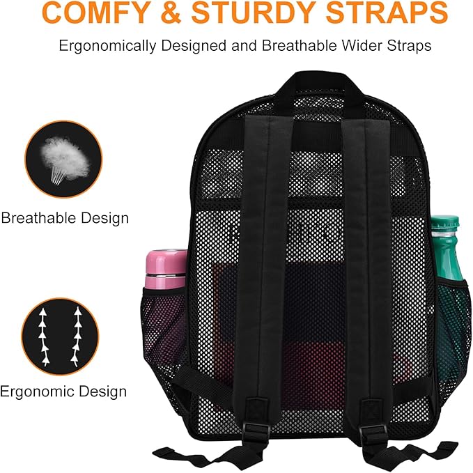 Oraben Duty Mesh Backpacks for Adults,See Through Backpack for Swimming Work Outdoor, Diving Backpack Carry Portable Oxygen Concentrators