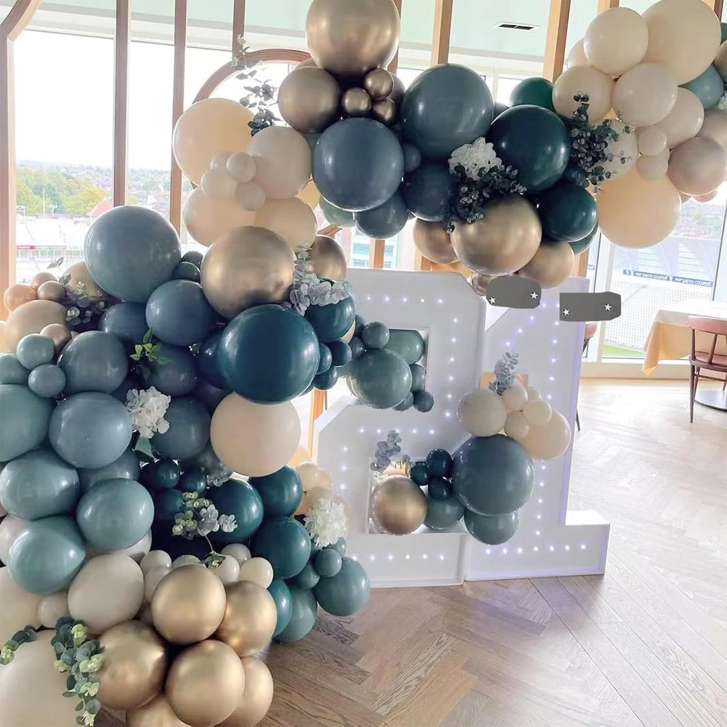 PartyWoo Slate Blue Balloons - 50pcs 12 Inch Navy & Dusty Blue for Weddings, Baby Showers & Birthdays
