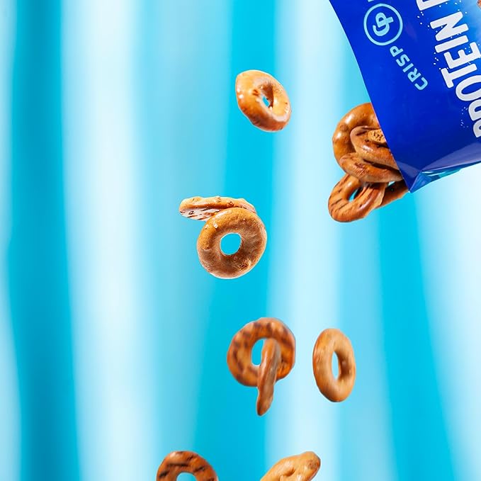 Crisp Power Protein Pretzels, Sea Salt, High Protein Vegan Keto Snack, 28 G Plant Based Protein, Low Carb Crunchy Pretzel Snacks, Sugar Free, No Seed Oils, 1.75 oz Bags, 24 Pack
