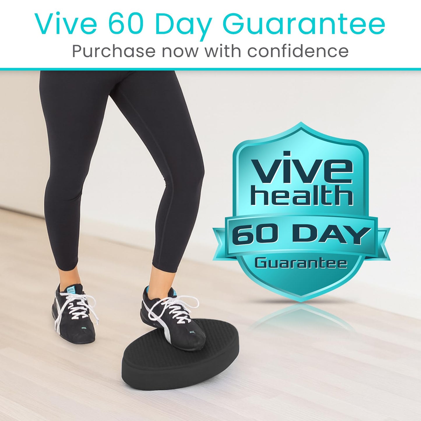 Vive Balance Pad - Physical Therapy Foam Stability Trainer - Non-Slip Wobble Cushion for Exercise, Rehabilitation, Workouts, Yoga, Core Strength, Pilates - Device for Women, Men & Kids
