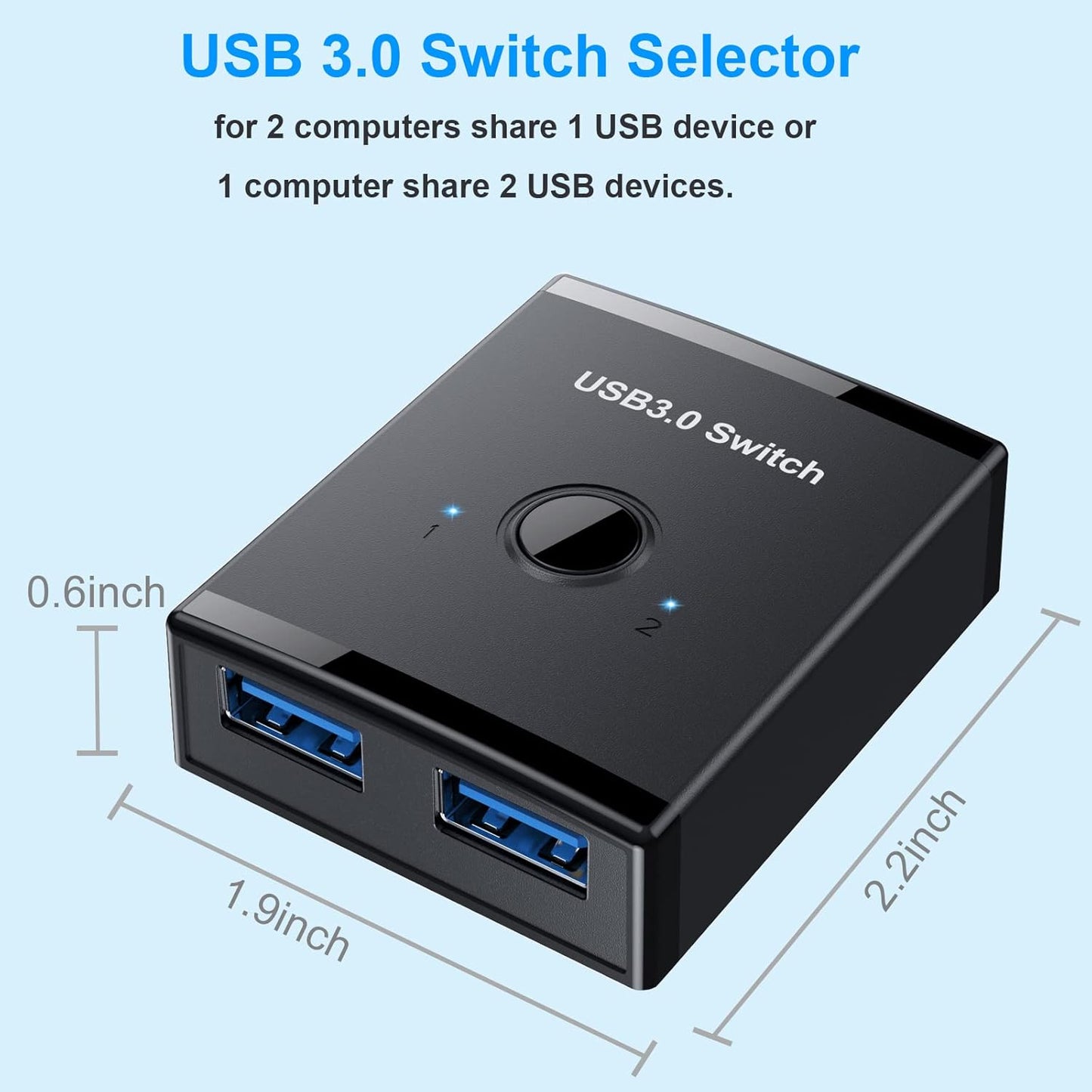 3.0 2 1 1 2 2 USB Switch, Bi-Directional USB Switch in Out / in Out, YINNCEEN USB Switcher Computers Share Keyboard