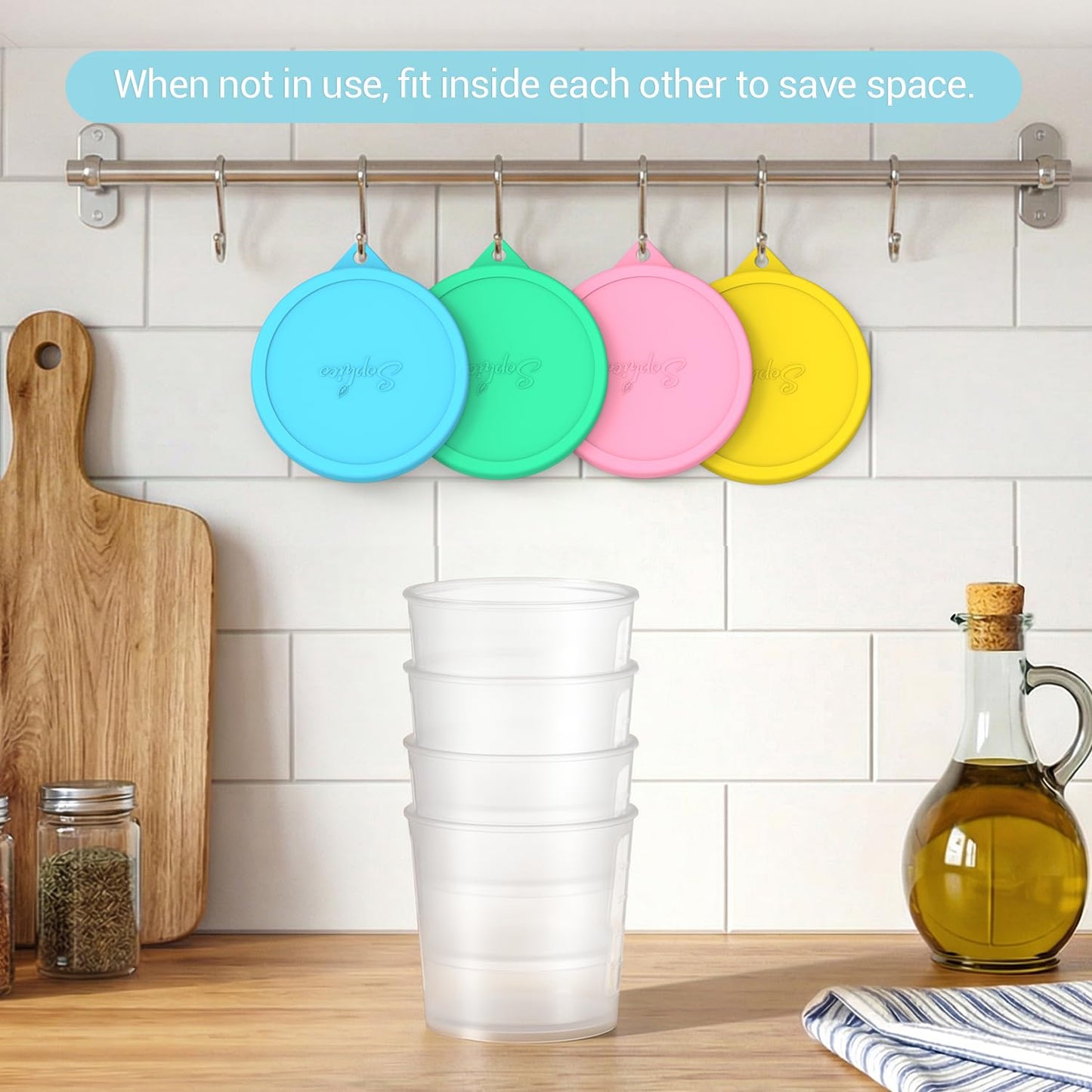 SOPHICO Ice Cream Pint Containers with Silicone Lids, Freezer Food Storage Tubs for Homemade IceCream, Meal Prep, Yogurt and Soup, Airtight & Dishwasher Safe (MEDIUM, 4 Pack)