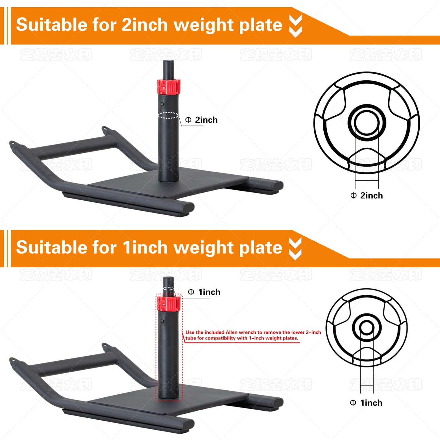 ANOSWXG Metal Steel Weight Sled, Arc Design Workout Sled for Football Training Equipment & Speed Training, Adjustable Back Strap Pull Sled for Adults (Fits 1/2 Inch Weight Plates)