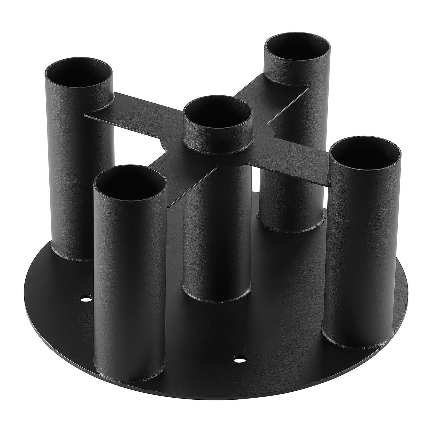 Wishtofly Barbell Holder Storage Rack, Heavy Duty Vertical Stand for Home & Commercial Gym, Fits 2-inch Olympic, Curl, Hex Bars, Corner Floor Stand, Holds 5 Bars