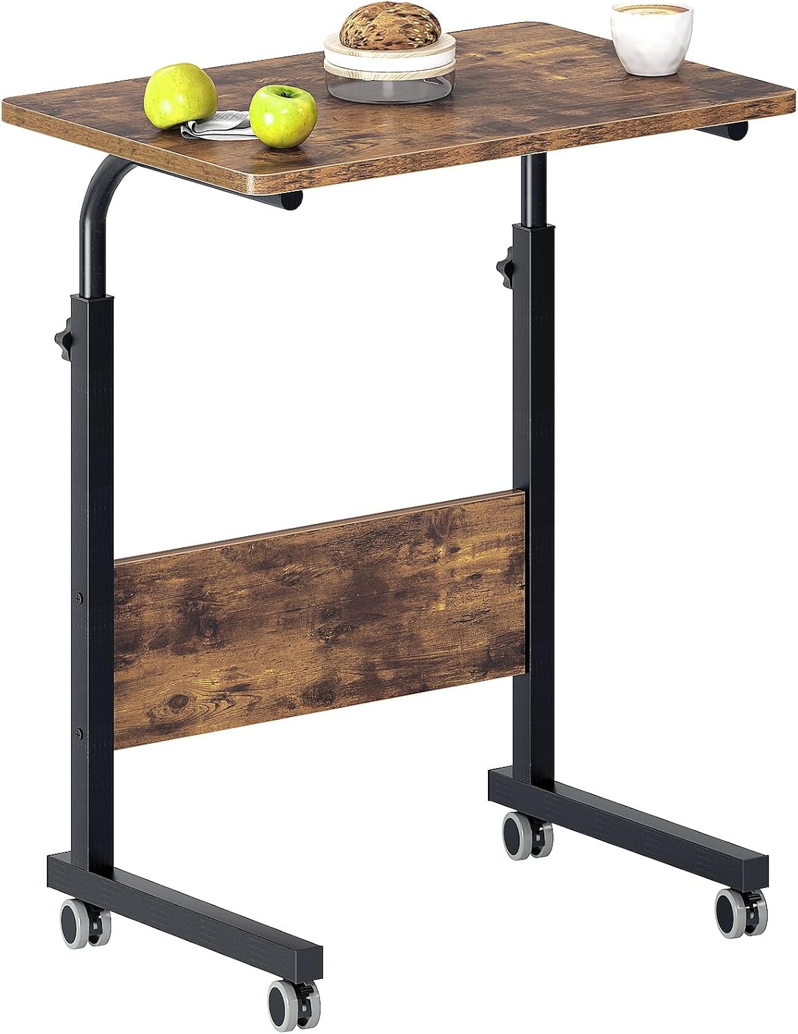 23.6 Inches Sofa,DUS-05#1-60FG-FBA DlandHome Rolling Desk Mobile Standing Desk Mobile Side Table w/Wheels Adjustable