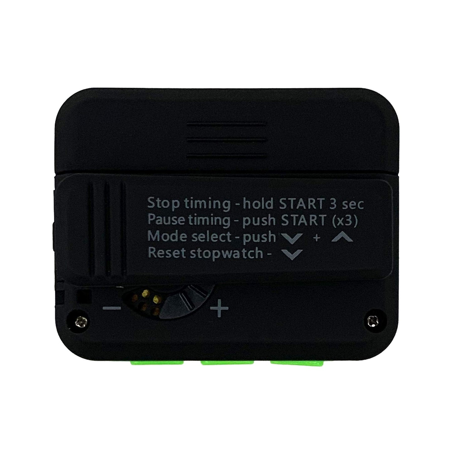 Gymboss Plus Interval Timer and Stopwatch and Gymboss Strap - Bundle (Black with Green Buttons)