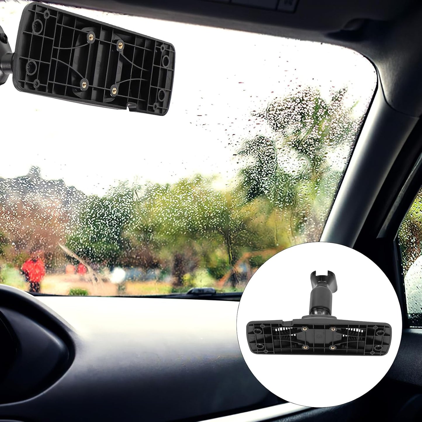 Gatuida Black ABS Rear View Mirror Dash Cam Mounting Kit for Backup Cameras