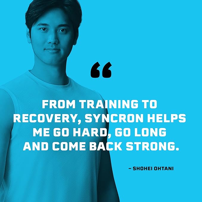 Syncron Pre Workout Sports Drink Endorsed by Shohei Ohtani, Aluminum Bottled, Sugar Free Pre Workout Drink with L Arginine, L Citrulline & BCAAs for Athletes & Training, Grapefruit, 6 Pack, 2 oz