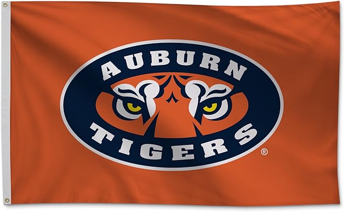 Auburn Tigers College Sports Printed Flag - NCAA Licensed - Nylon - School Banner (Orange) (3' x 5')