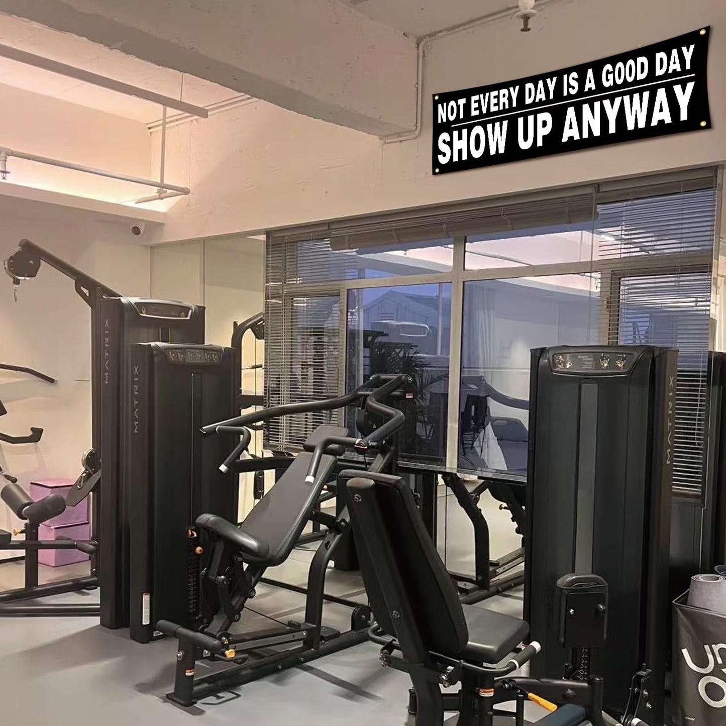 Lyeedoom Motivational Gym Cool and Stylish Encouragement Banner Tapestry - Inspire Your Workout Willpower and Keep Your Mind Focused - Perfect Flag Decoration for Gyms, Garages, Dorms, and Offices