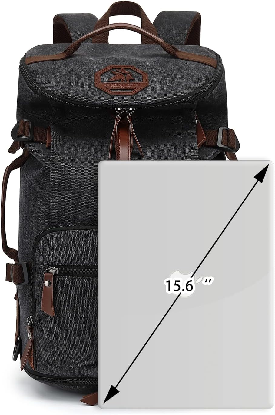 Backpack 4-Way Kalesi Gym Duffle Bag Vintage canvas with Shoes Compartment for travel Sport Hiking laptop (Vintage