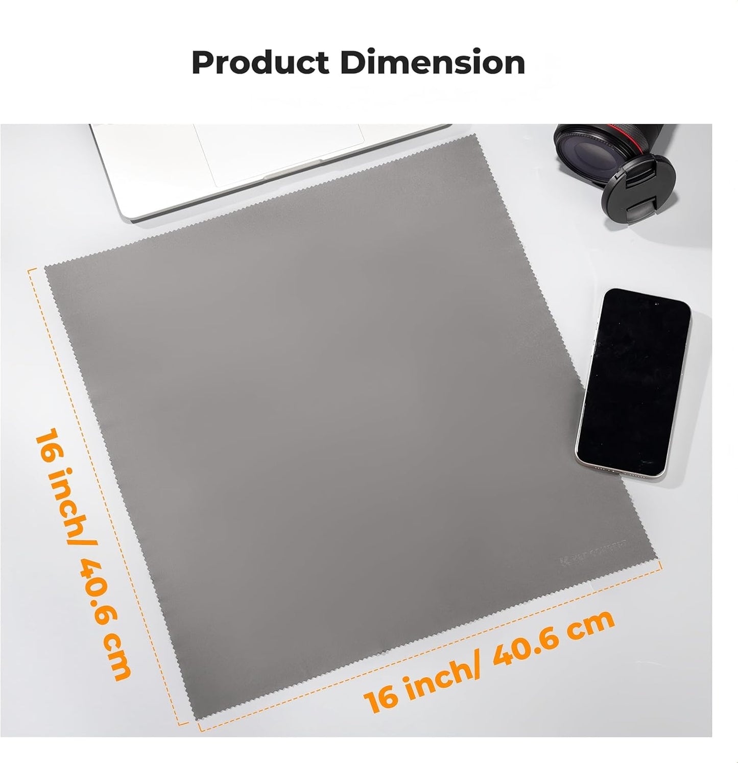 K&F CONCEPT 4 Pack 16''x16'' Extra Large Microfiber Cleaning Cloths, Oversized Microfiber Cloths for TV Screen