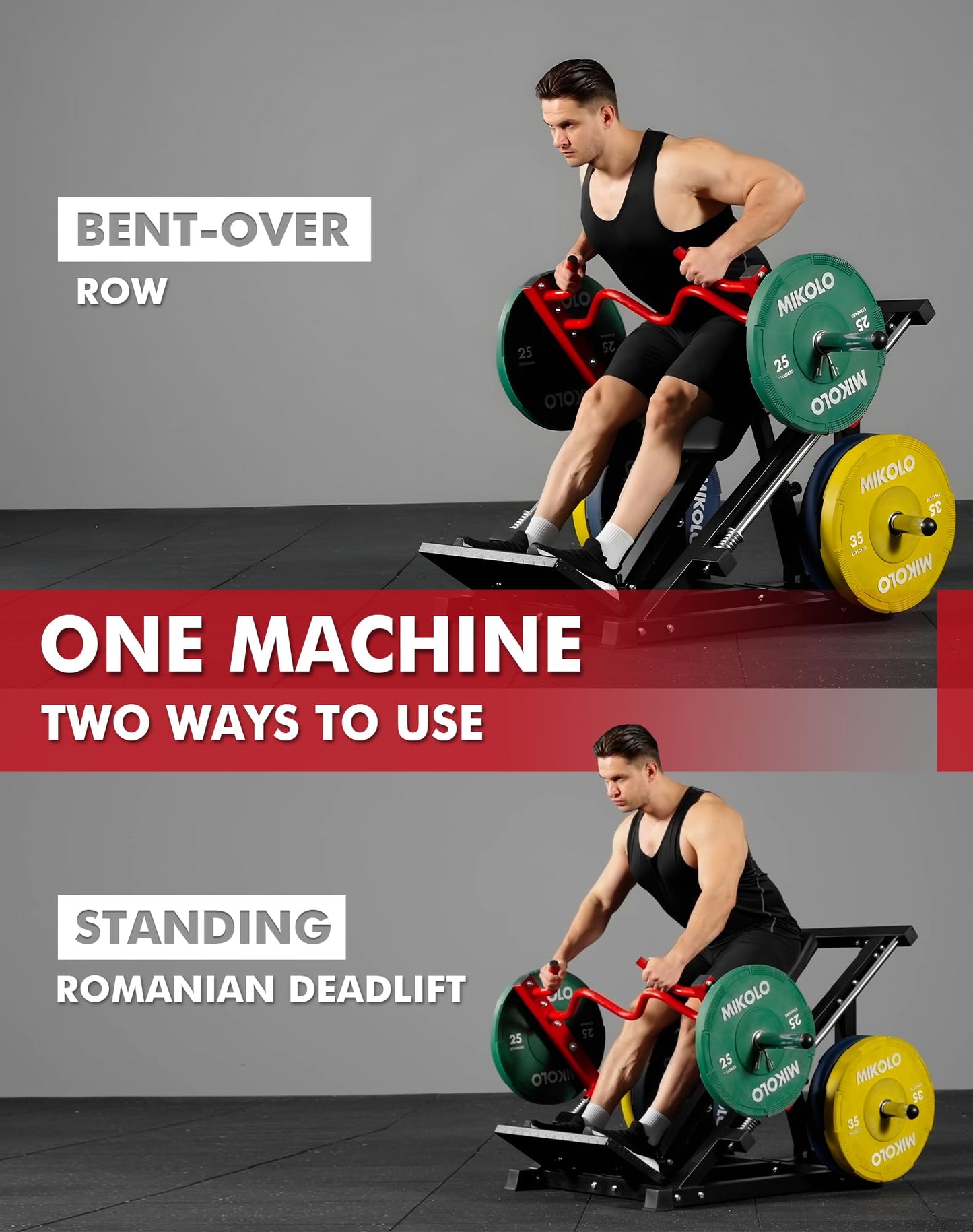 Mikolo Linear Row Machine, Back Workout Machine for Home Gym, Plate-Loaded Back Machine with Linear Bearing, Back Row Machine LAT Training Equipment SR06 Ultra(Machine Only)