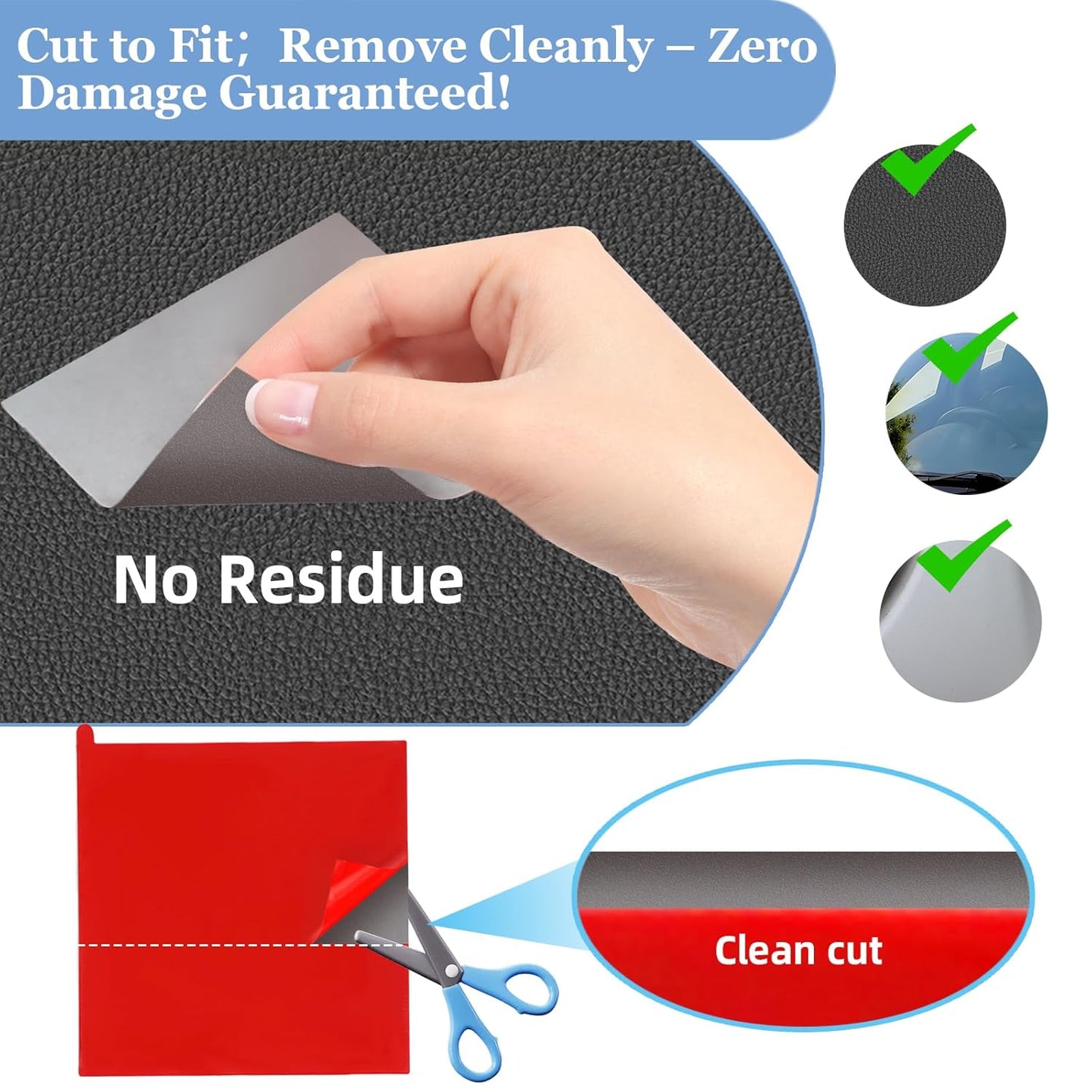 Suplogico 6Pcs 60% Heavy Duty Dash Cam Mounting Tape - Ultra Heat Resistant Double-Sided Adhesive Pads for Windshield