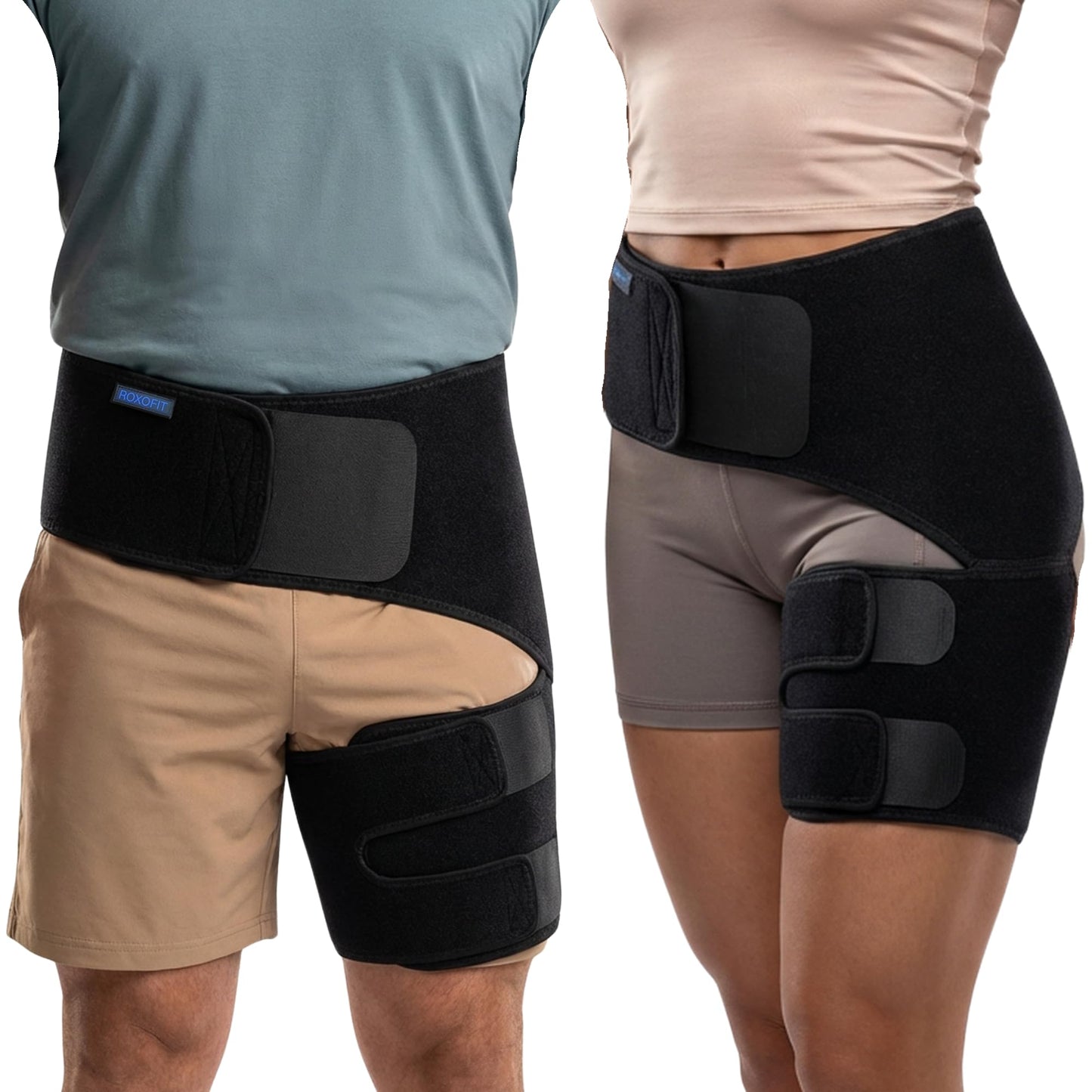 Hip Brace for Women, Men - Sciatica Brace - Groin Pull Compression Wrap - Sciatica Pain Relief Devices, Hip Brace for Sciatica Pain Relief Brace, Sciatic Relief Devices, Sciatic Nerve Pain Relief, Thigh Compression Sleeve, SI Belt, Hamstring Compression S