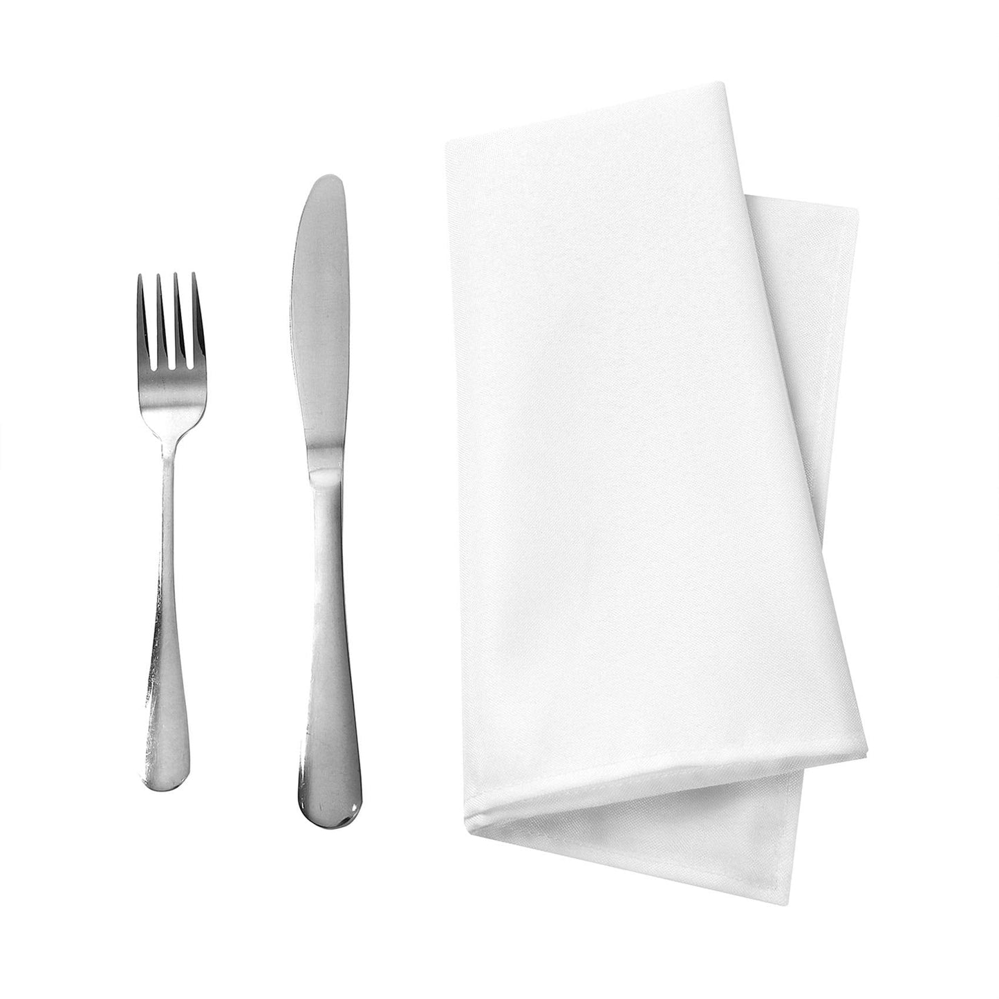 Bailarina Cloth Napkins Set of 40,17x17 inches Dinner Napkins Cloth Washable,Polyester Square Table Cloth Napkin Bulk with Hemmed Edges Ideal for Banquets, Parties and Weddings-White