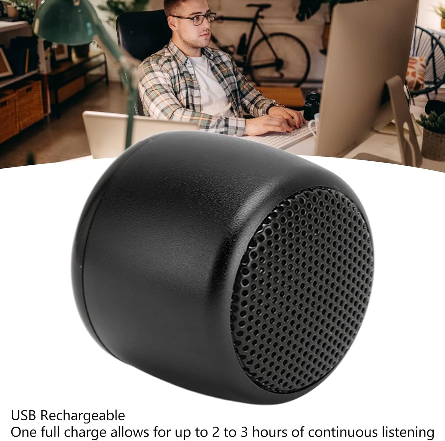 Sanpyl Mini Bluetooth Speaker, Portable Speakers with HD Sound Heavy Subwoofer, USB Rechargeable Small Tiny Speaker