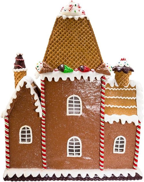 Kurt S. Adler | 16" Fancy Claydough Gingerbread House Tablepiece - Festive Holiday Decor