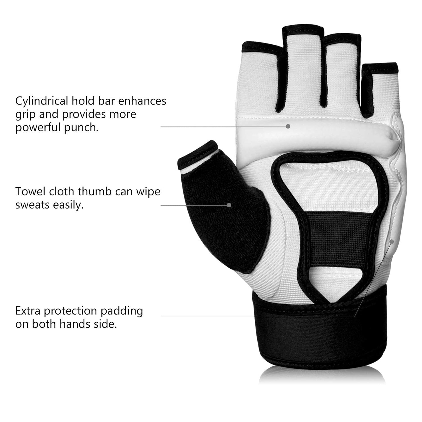 Xinluying Punch Bag Boxing Martial Arts MMA Sparring Grappling Muay Thai Taekwondo Training PU Leather Wrist Wraps Gloves