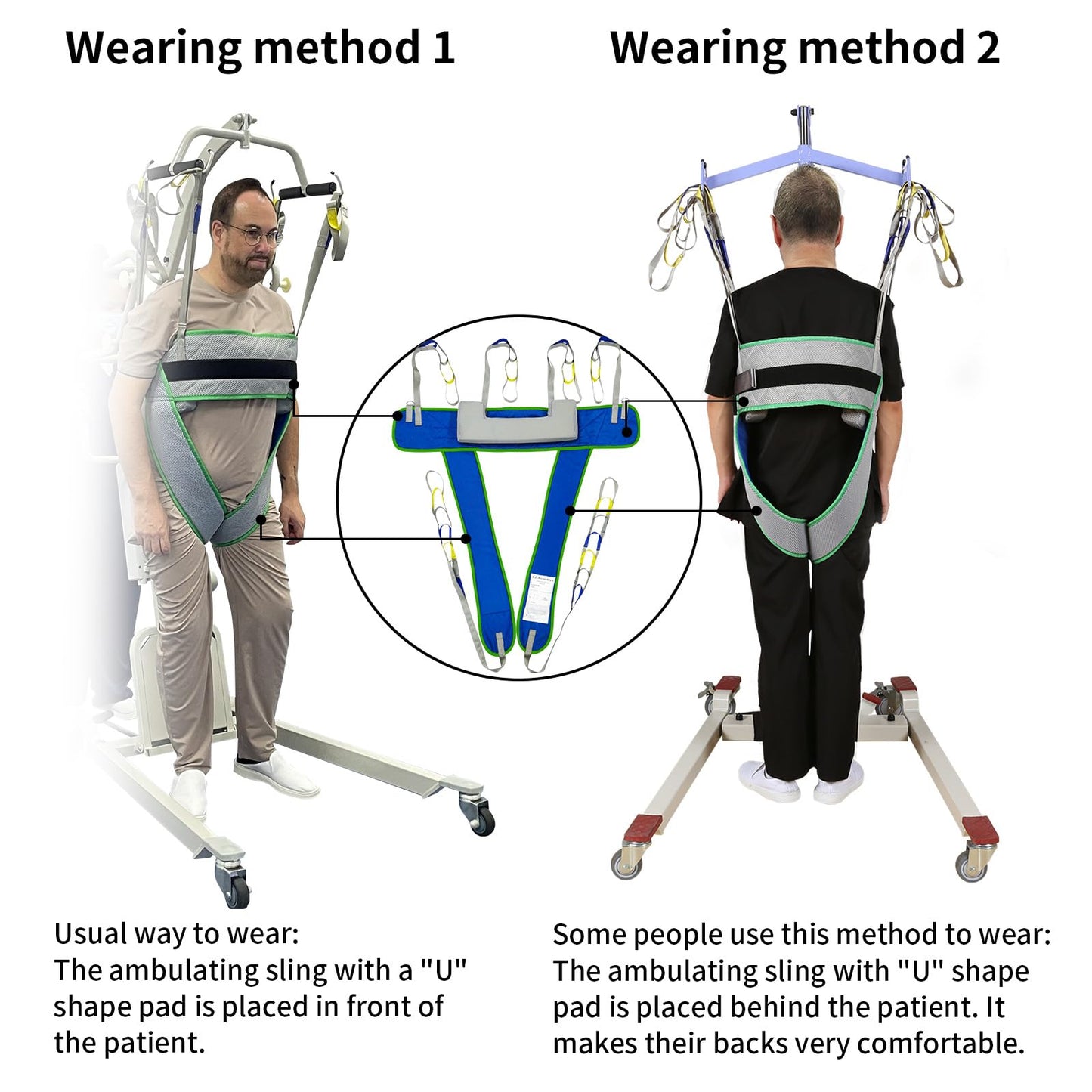 EZ Assistive Ambulating Walk Sling for Patient Standing and Walking Training & Patient Lift Aid or Walking Aids Reusable and Washable (Extra Large)