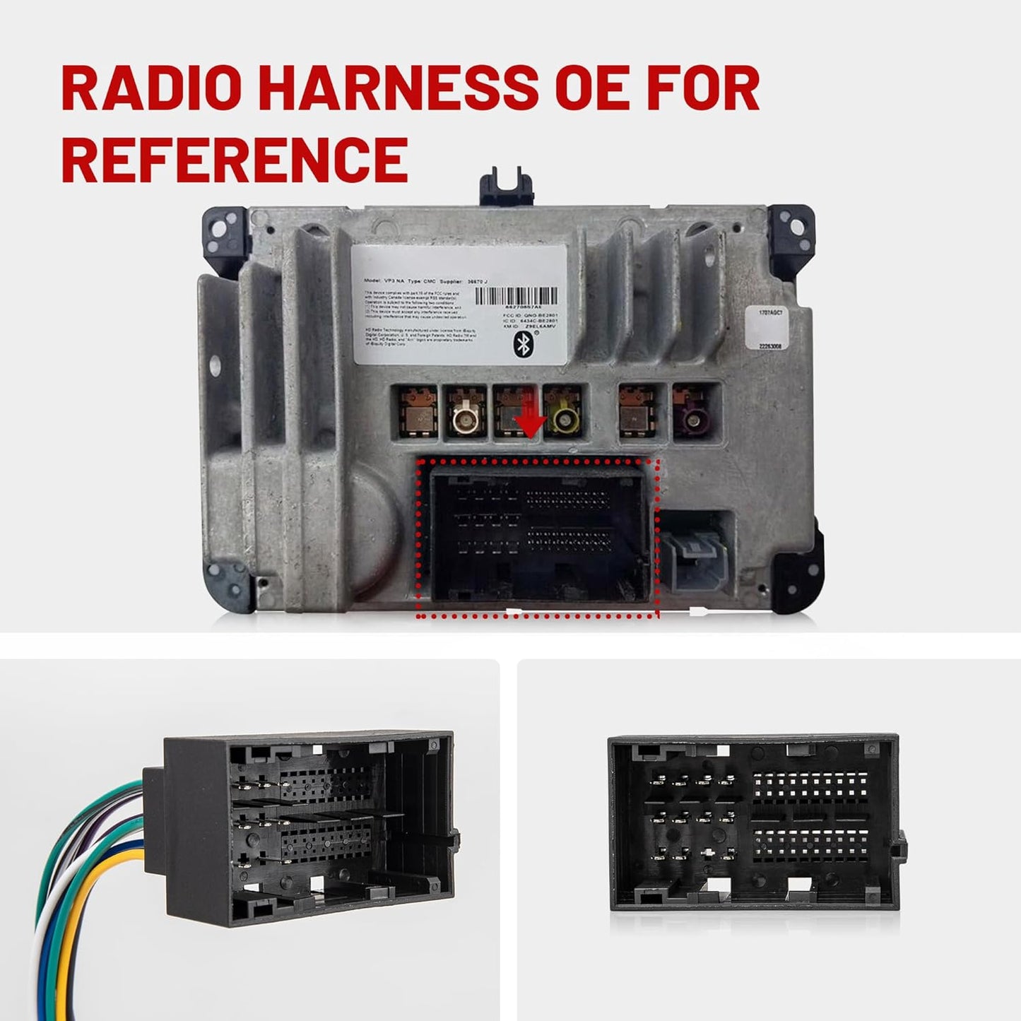 2013-2019 2014-2020, 2015-2020 RED WOLF Stereo Wiring Harness Antenna Adapter Fit for Dodge Ram, Jeep Chrysler