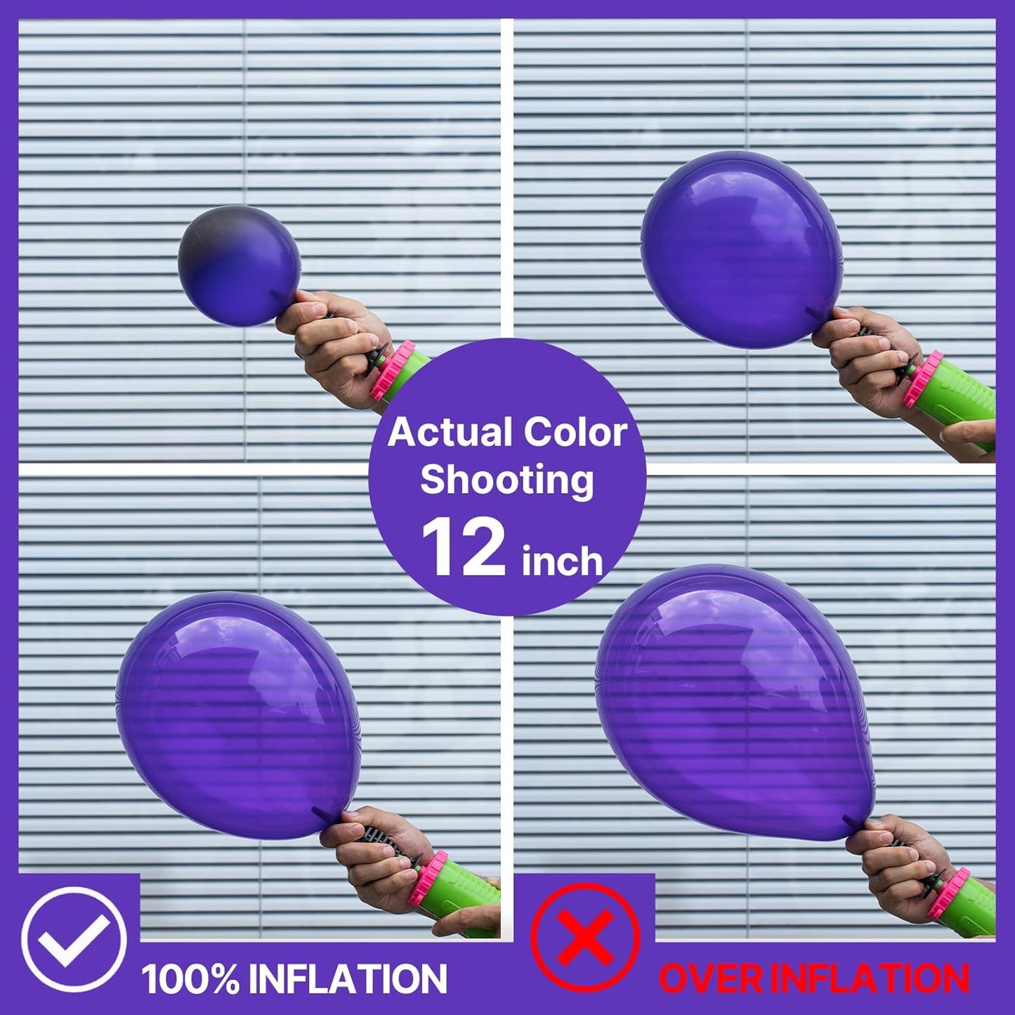 PartyWoo Purple Balloon Garland - 100-Piece Set of Shades of Purple Balloons | Various Sizes for Party Decorations