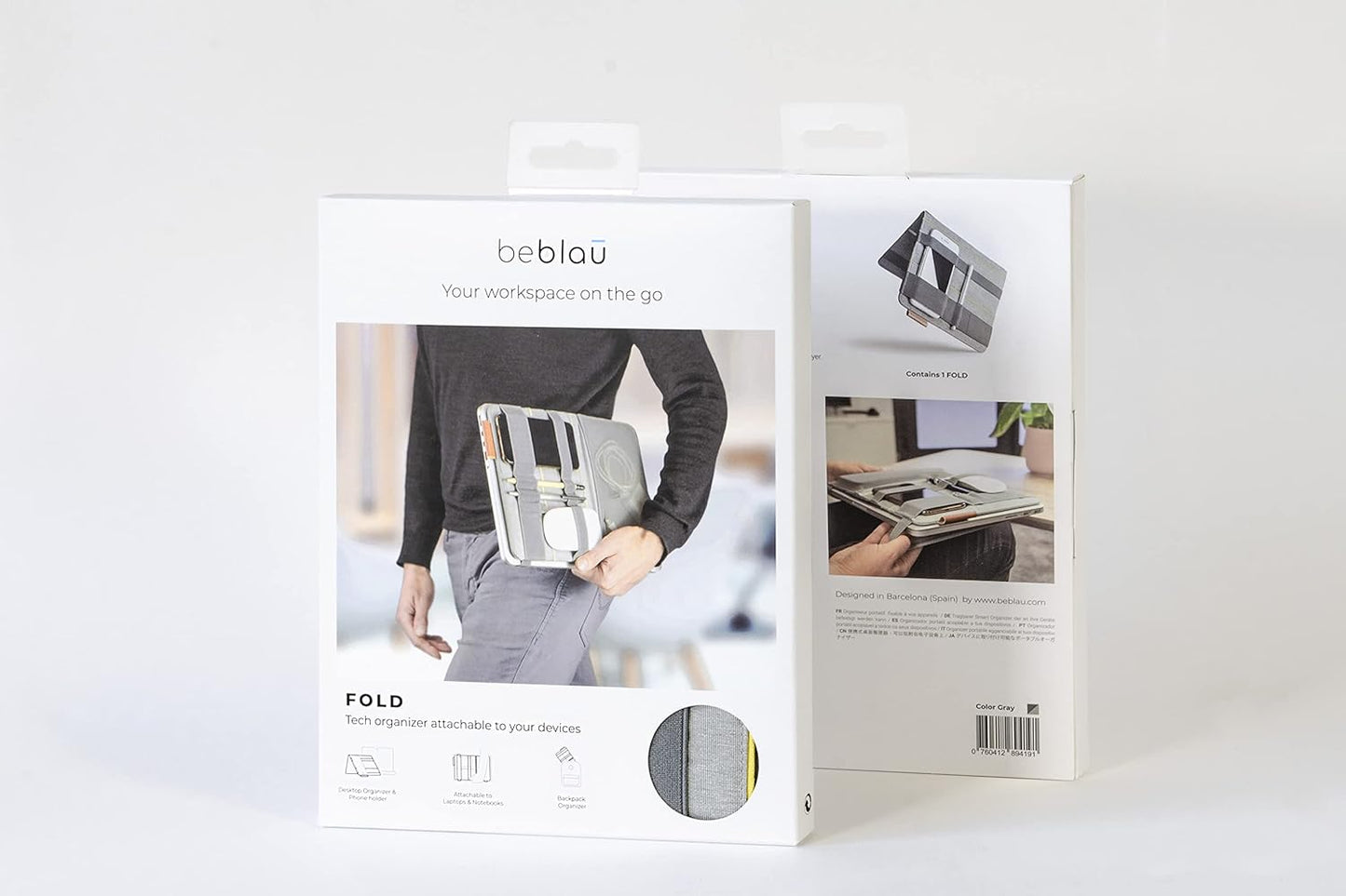 Backpack Beblau FOLD Portable TECH Organizer attachable to your Devices | Desk Sleeve | Gadget case | Working from Home