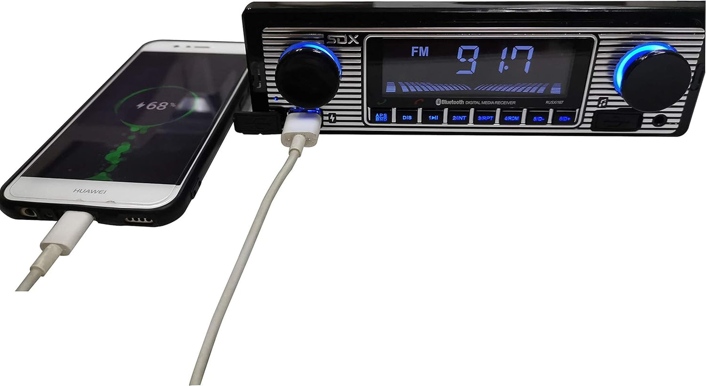 SONDPEX MP3 MP3/USB, SDX Audio Bluetooth Radio Receiver, Player with USB Charger, Aux-in, Built-in Microphone