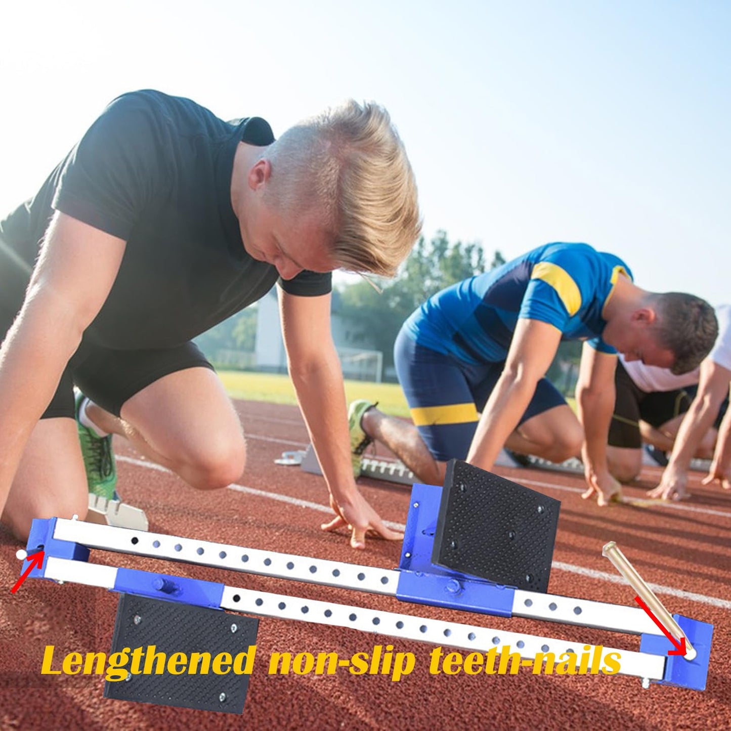 Vaolvpant 30 Inch Premium Starting Blocks for Track and Field Portable Lightweight Aluminum Starter Block Suitable for Youth Running Enthusiasts Outdoor Indoor Use for Enhance Speed
