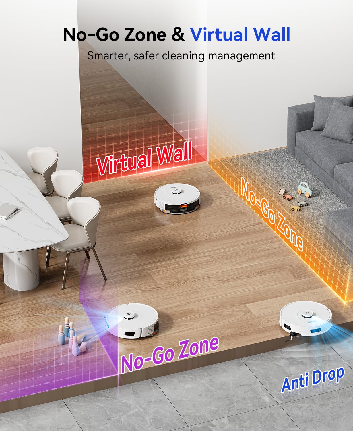 Redroad Robot Vacuum and Mop 20,000Pa Robot Vacuum Cleaner,120Day Self Emptying Vacuum Robot,Lidar Navigation,5G/2.4GWiFi APP Aspirateur Robot,Self-Charging Robot Vacuums for Pet,Floor,Carpet R11White