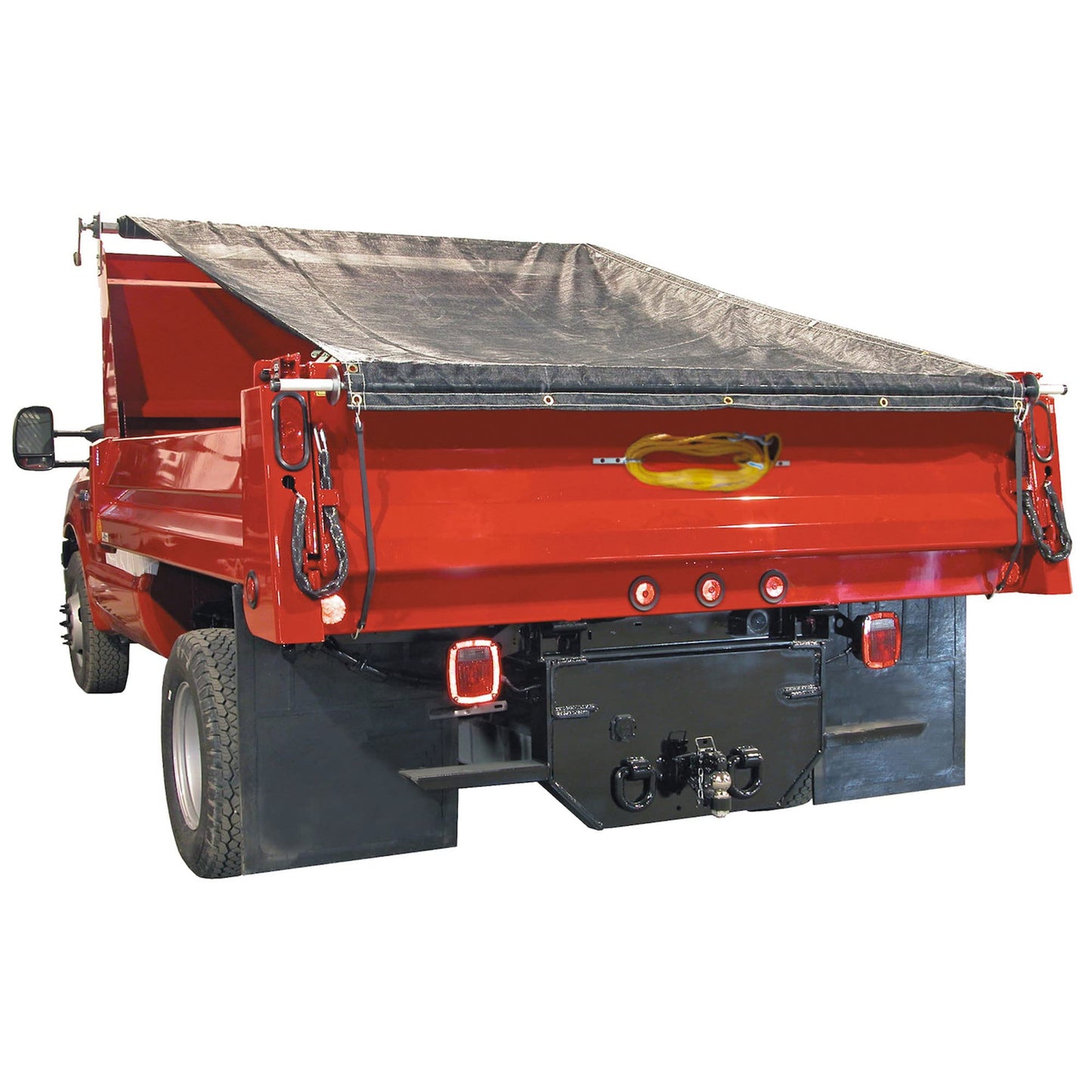 Buyers Products DTR7518 Aluminum Tarp System with Mesh Tarp, 7-1/2 x 18 Feet, Dump Body Tarp Kit, Heavy Duty Double-Stitched Hems, Brass Grommets, Telescoping Roller, Complete Hardware Included