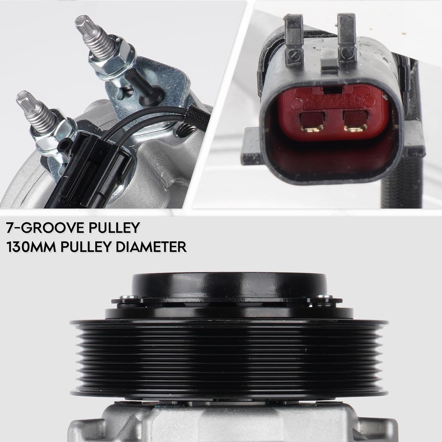 New AC Air Condition Compressor w/Clutch for Dodge Ram 1500/2500/3500 Pickup 2003-2008 5.7L, for Dodge Ram 1500 Laramie Pickup 2006 4.7L 1522054 1010802