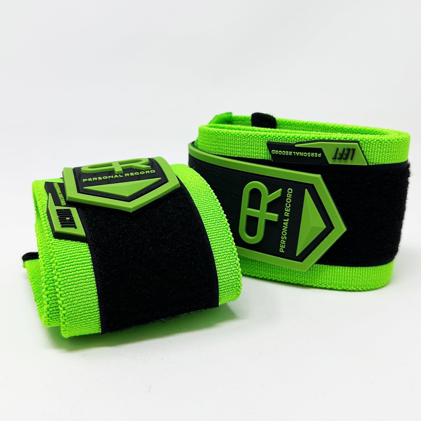 PR PePR Personal Record Heavy Duty Premium Wrist Wraps, More Elasticity, Reinforced Stitching, Extra Wide Strap, Strong Thumb Loop, Larry Wheels Weightlifting Wraps, Lifting Wrist Wraps (Neon)