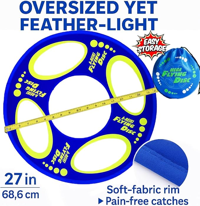 Giant Flying Disc Soft, Foldable & Floats in Air - Encourage Outdoor Play & Family Fun - Great for Kids, Parent-Child Interaction, and School Activities