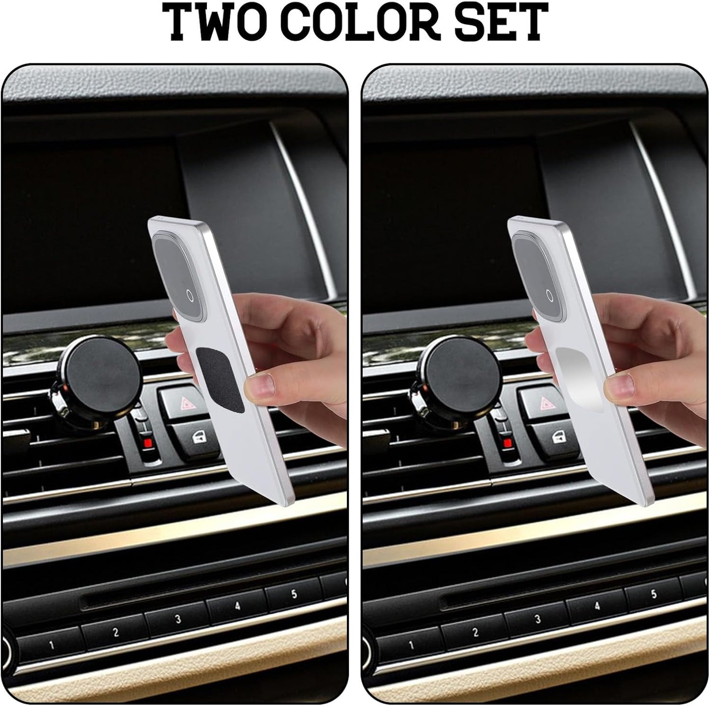 Alrhso 10 (1.5" 2" Metal Plate for Magnets, Pcs Adhesive Thin Plates Compatible with Magnetic Car Phone Holder