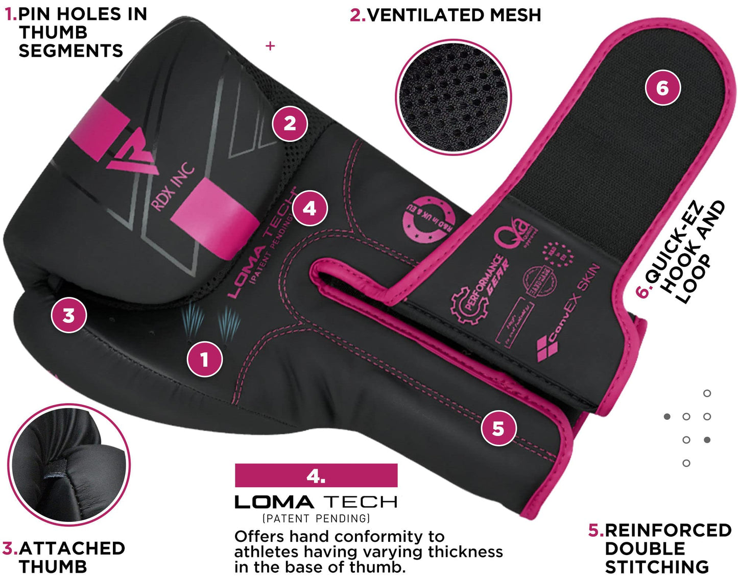RDX Women Boxing Gloves, Pro Training Sparring, Maya Hide Leather, Muay Thai MMA Kickboxing, Adult, Heavy Punching Bag Focus Mitts Pads Workout, Ventilated Palm, Multi Layered, 8 10 12 14 16 Oz