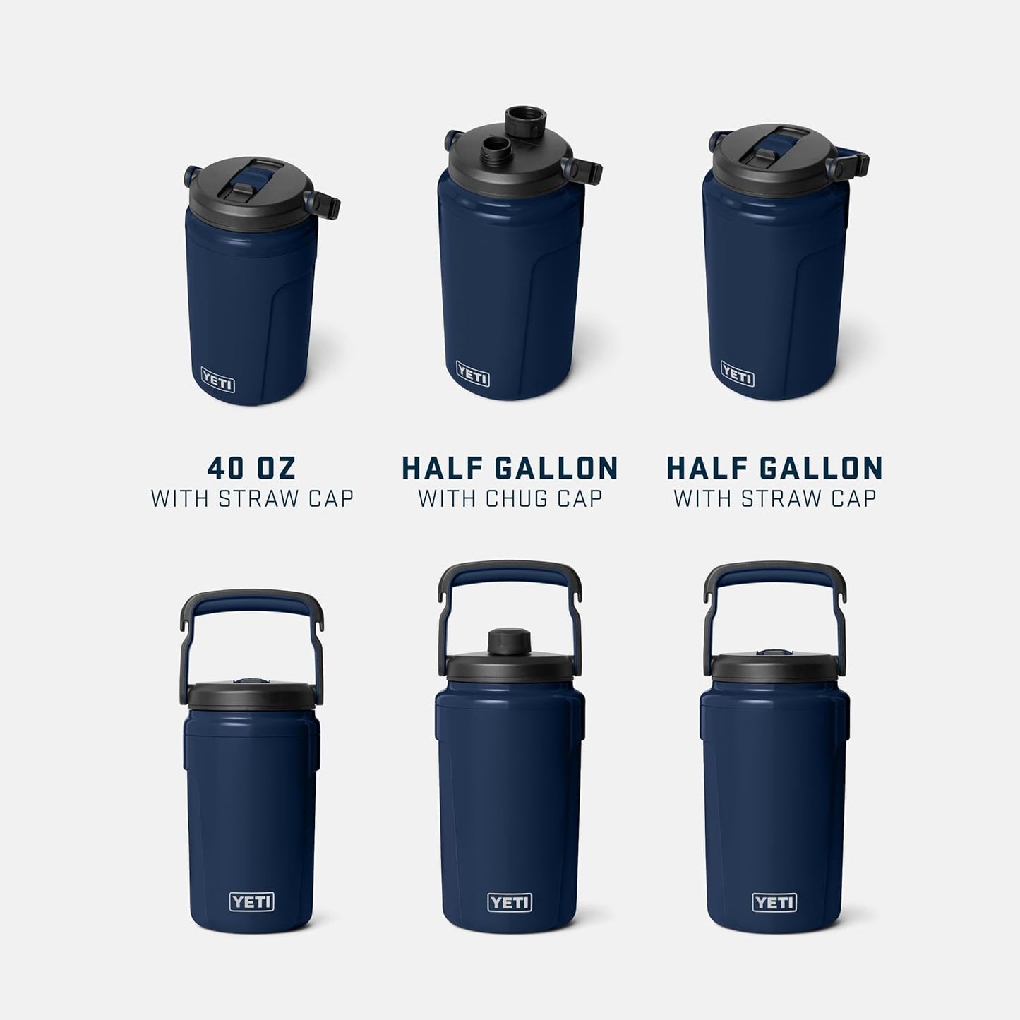 YETI Silo Half Gallon Insulated Water Jug - Leakproof Sports Bottle with Straw Cap & Fence Hook - Keeps Drinks Ice-Cold, Royal Blue