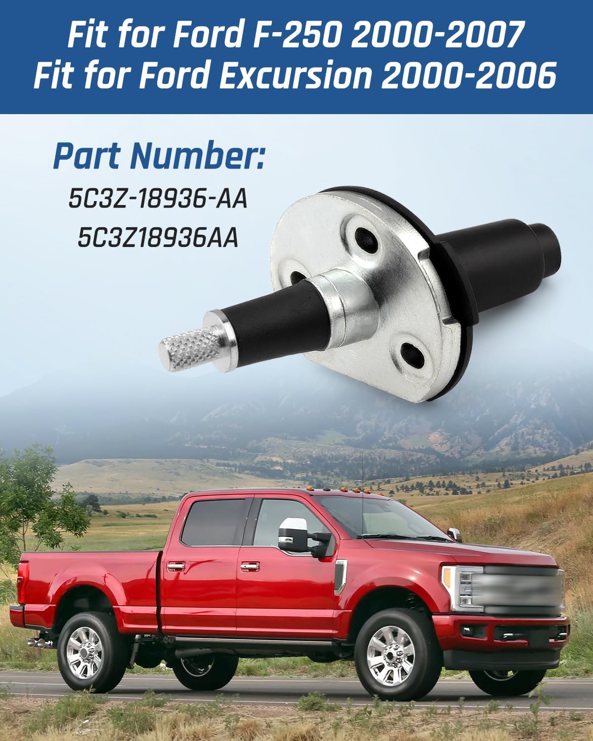 Wujexuhe F-250 2000-2007 2000-2006, 5C3Z-18936-AA 5C3Z18936AA Aerial Antenna Base Mount Compatible with Ford Fit