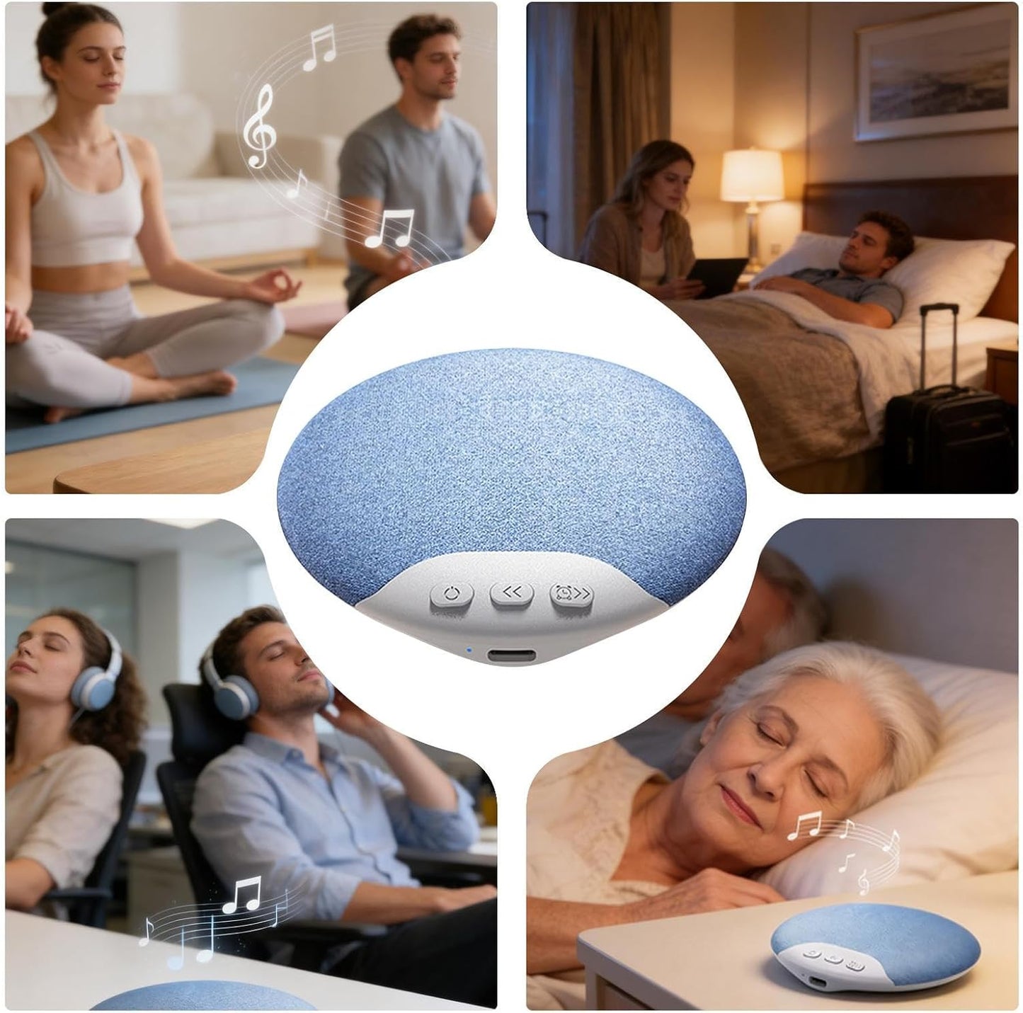 Generic 200mAh, Flat Under Pillow Speakers, Flat Bone Conduction Design, Sleep Pillow Speaker, White Noise Sleep Timer