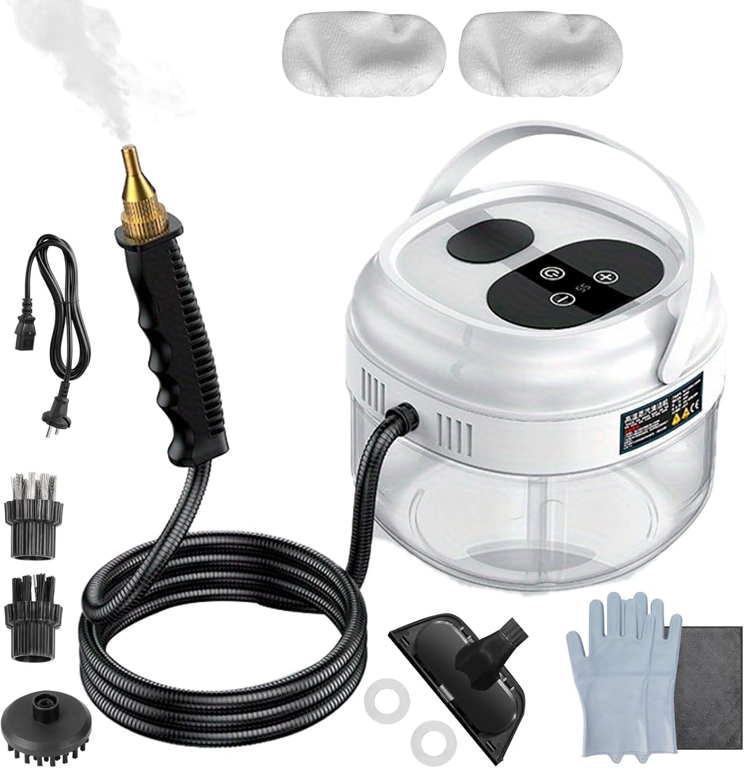 Skiennix Steam Cleaner - 6-Level Handheld Steamer with 10s Heat-Up & 1.5L Tank for Home & Car Detailing